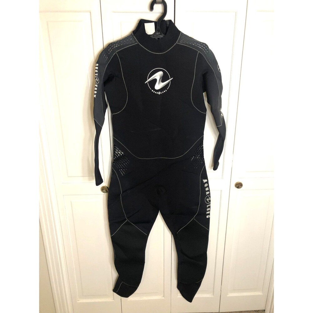 NWT Aqua Lung AquaFlex Full Wetsuit 3mm Scuba Dive Snorkel Jumpsuit Black Grey